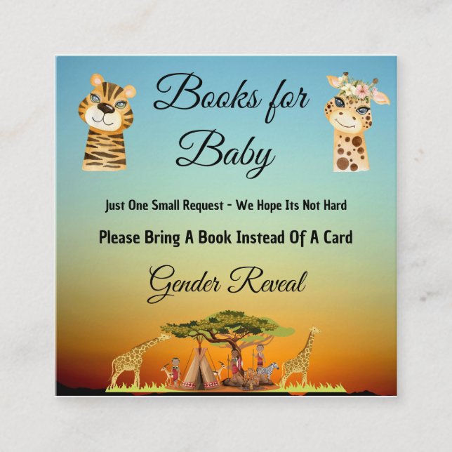 Informações Cartão de Gabinete de Revelação do Gênero Animal A (Frente)