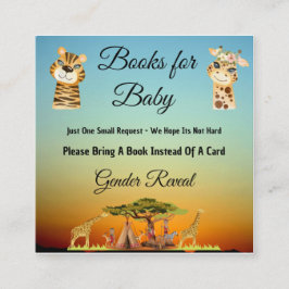 Informações Cartão de Gabinete de Revelação do Gênero Animal A