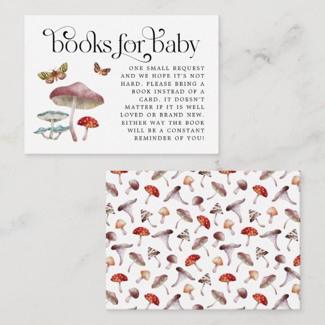 Informações Cartão de Gabinete de Solicitação de Livro de Mush (Frente/Verso)