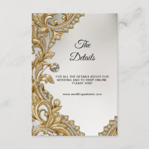 Informações Cartão de gabinete Dourado decorativo