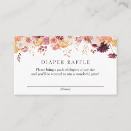 Informações Cartão de Gabinete Raffle de Fralda Autumn Burgund