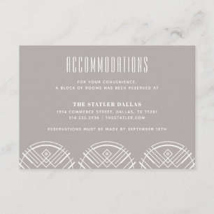 Informações Cartão de Hospedagem para Casamento Deco Scallops