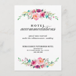 Informações Cartão de Hotel Bohemian Floral Wedding