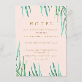 Informações Cartão de Hotel Modern Tropical Beach Wedding