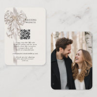 Cartão de Inclusão de Código QR de Casamento com L