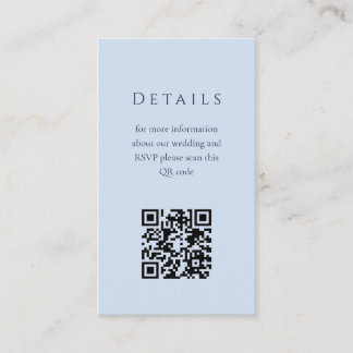 Informações Cartão de Inclusão de Código QR Floral Azul para C