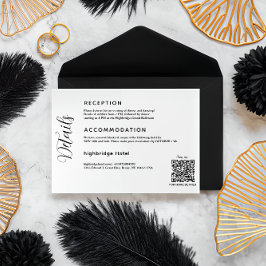 Informações Cartão de Inclusão de Detalhes de Casamento com Có