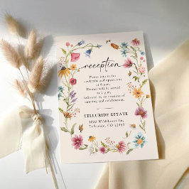 Informações Cartão de Inclusão de Recepção de Casamento Boho W