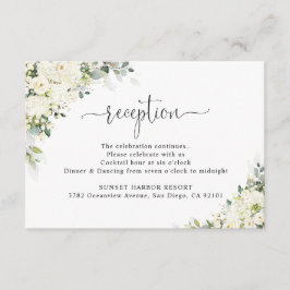 Informações Cartão de Inclusão de Recepção de Casamento Floral