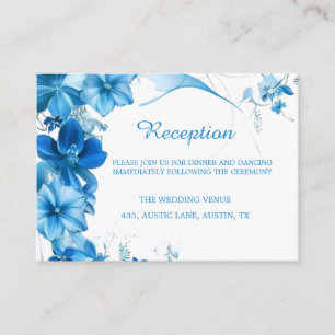 Informações Cartão de Inclusão de Recepção de Casamento Floral