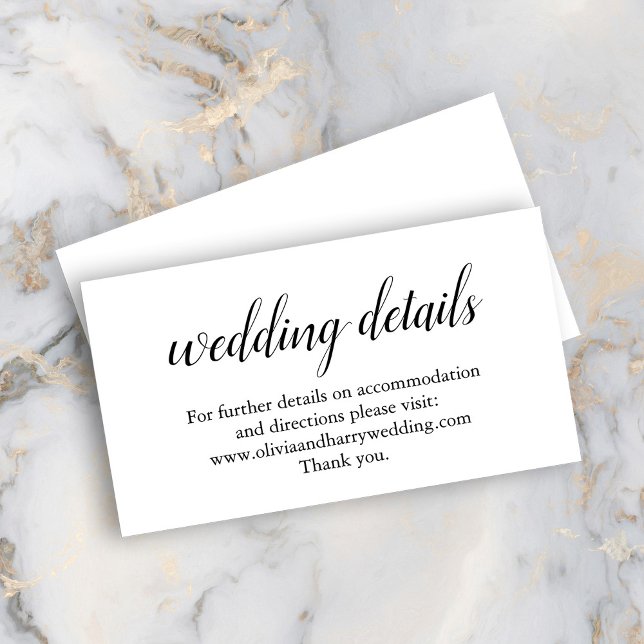 Informações Cartão de Inclusão de Site de Casamento Simples Mo (Criador carregado)