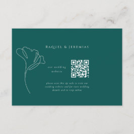 Informações Cartão de Inclusão de Site de Casamento Verde Esme