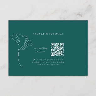 Informações Cartão de Inclusão de Site de Casamento Verde Esme