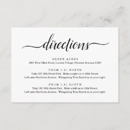 Informações Cartão de Instruções de Direção - Simples