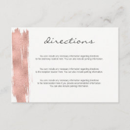 Informações Cartão de Instruções de Escova de Ouro Rosa Modern