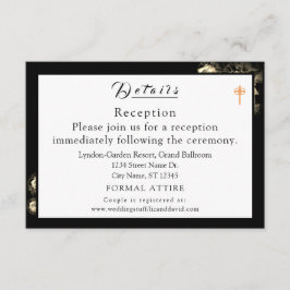 Informações Cartão de Invólucro Católico de Casamento Elegante