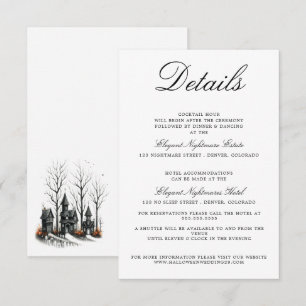 Informações Cartão de Invólucro da Vila Halloween