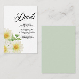 Informações Cartão de Invólucro Daisy Flowers