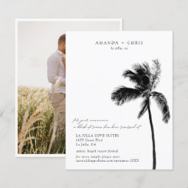 Informações Cartão de Invólucro de Bloco de Sala de Casamento 