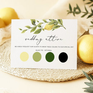 Informações Cartão de Invólucro de Casamento Costeiro Lemon Am