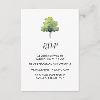 Informações Cartão de Invólucro RSVP de Casamento do País do B
