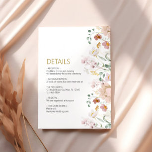 Informações Cartão de Invólucro Rustic Wildflower Details
