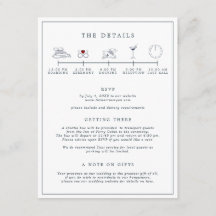 Cartão de Itinerário de Casamento Náutico Navy & B