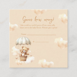 Informações Cartão de Jogo de Adivinhação Neutro de Urso de Te