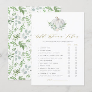 Informações Cartão de Jogo de Pumpkin Branco de Velhas Esposa