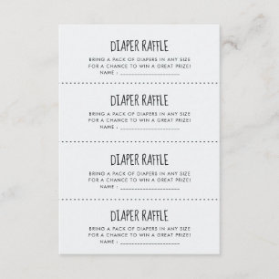 Informações Cartão de jogo Raffle, Fralda de elefante azul