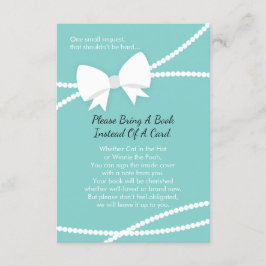 Informações Cartão de Leve um Livro, Chá de Bebê, Azul de Ovo 