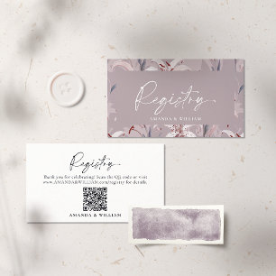 Informações Cartão de Lista de Presentes de Casamento Elegante