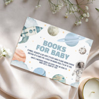 Cartão de Livros de Astronauta no Espaço para Bebê