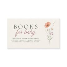 Cartão de Livros de Flores Silvestres para Bebê Ba