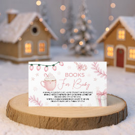 Informações Cartão de Livros de Inverno Rosa para Bebê