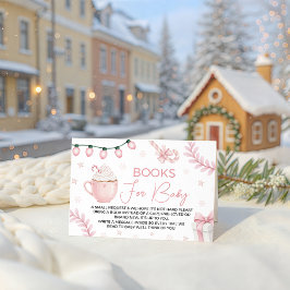 Informações Cartão de Livros de Inverno Rosa para Bebê