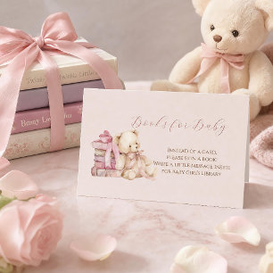 Informações Cartão de Livros de Urso de Pelúcia Rosa para Bebê