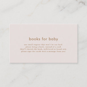 Informações Cartão de Livros em Ouro Rosa para Bebê