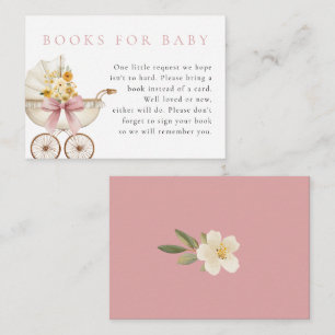 Informações Cartão de Livros para Bebê Blush para Chá de Bebê