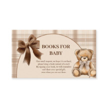 Cartão de Livros para Bebê com Urso Teddy Bege Xad