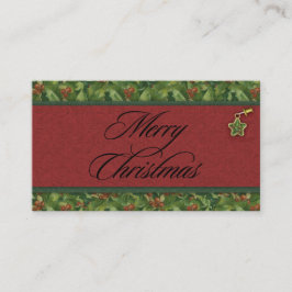 Informações Cartão de Natal Alegre com Folhas de Azevinho