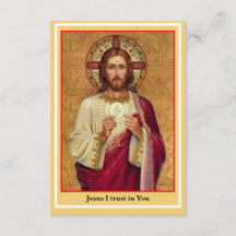 Cartão de Oração de Comunhão Espiritual em LETRA G
