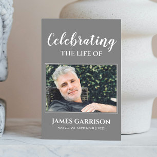 Informações Cartão de Oração Funeral Elegante Branco da cin