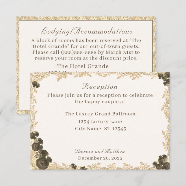 Informações Cartão de ornamentado católico de Rosa (Frente/Verso)