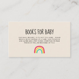 Informações Cartão de pedido de livro para chá de bebê arco-ír