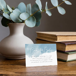 Informações Cartão de Pedido de Livro para Chá de Bebê com Aqu