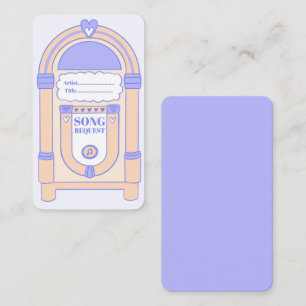 Informações Cartão de Pedido de Música do Jukebox Retro Disco 