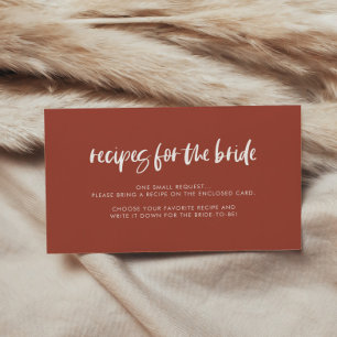 Informações Cartão de pedido de receita de tijolo queimado ele