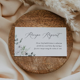 Informações Cartão de Pedido de Receita Floral Branca para Chu