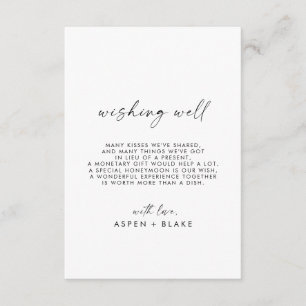 Informações Cartão de Poço de Wishing de Casamento de Script M